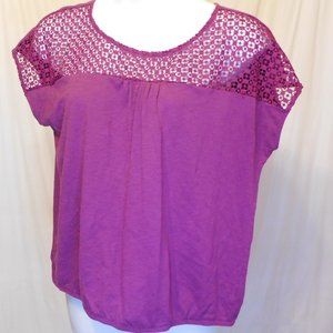 St John's Bay Women's Plum Top 1X EUC